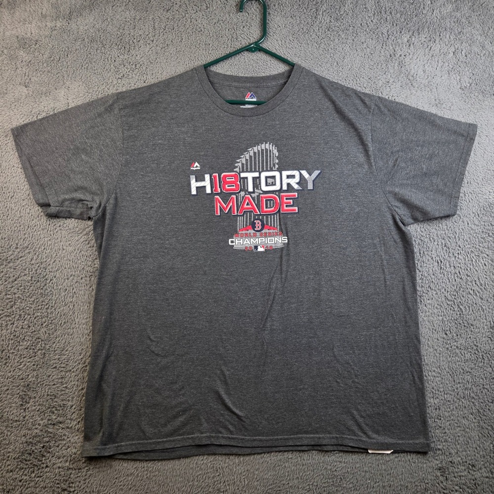 Boston Red Sox Shirt Men's 2XL History Made 2018 World Series MLB Baseball